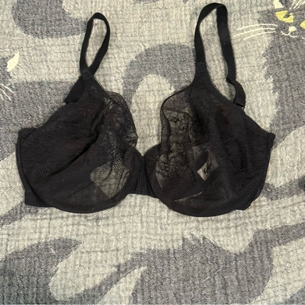 Gossard glossies Black Lace Underwire unlined Bra 30h